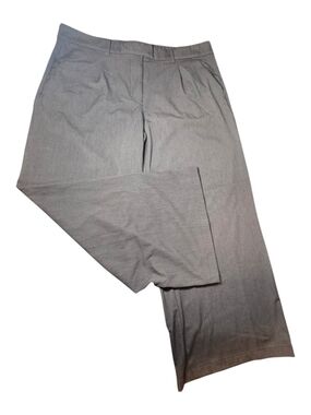 American Eagle Taupe Gray Pleated Wide Leg Trouser Pants Size 18 Corporate Goth